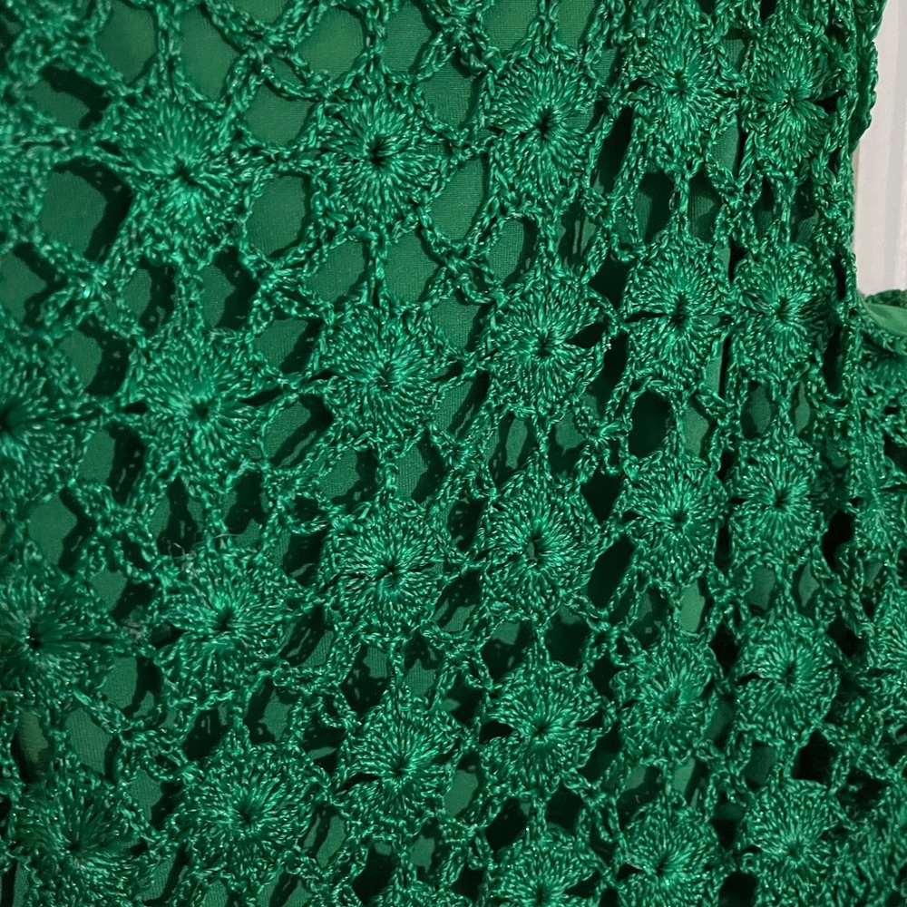 INC INTERNATIONAL CONCEPT green knit top - Picture 4 of 7